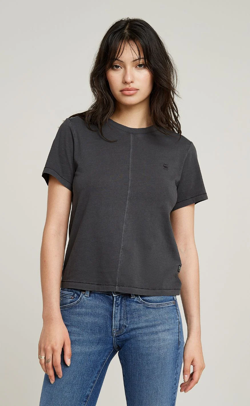 G-STAR T-Shirt - Overdyed r t wmn - DK Black GD - Image 7