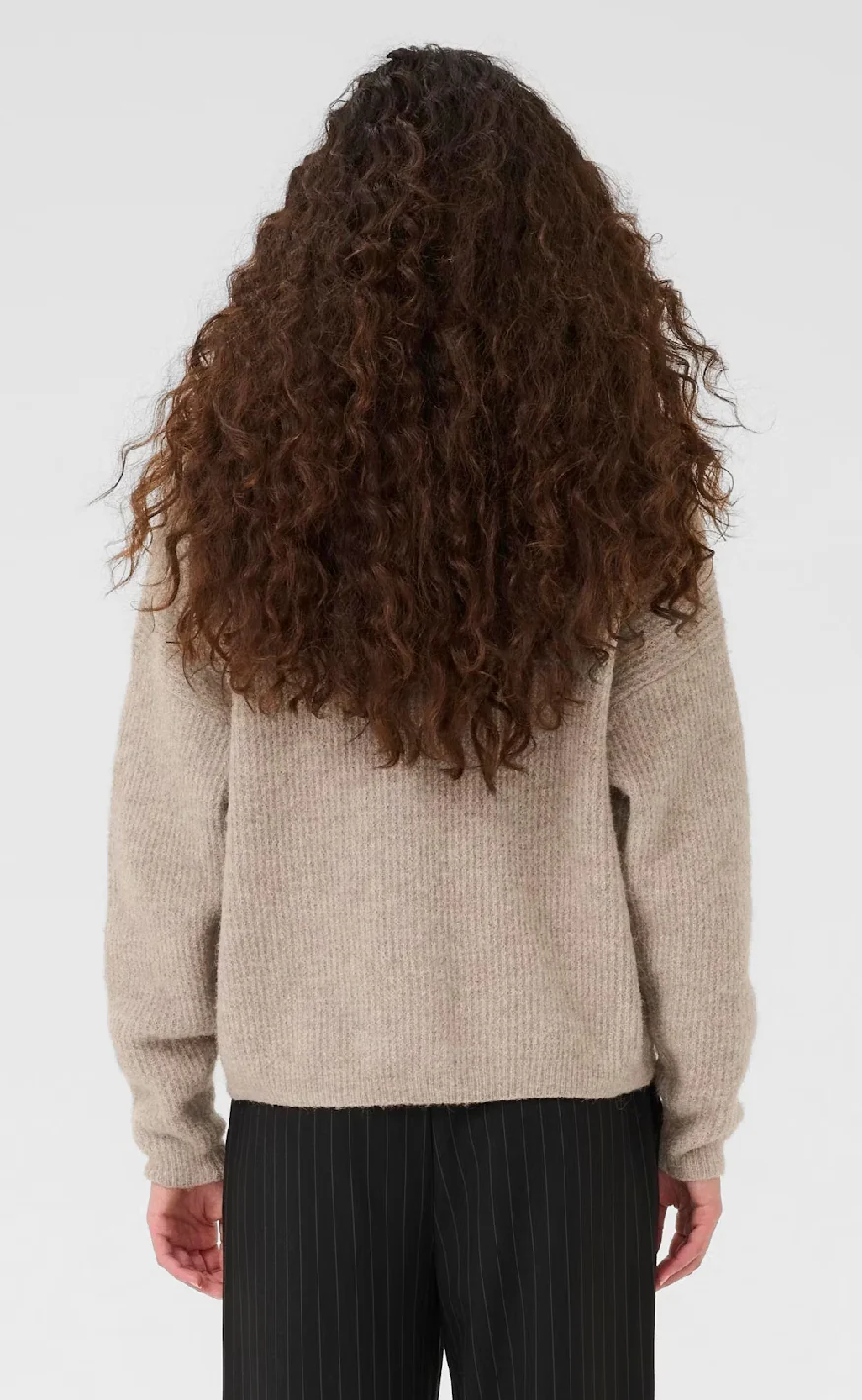 Gestuz Cardigan - Alpha - Warm Sand Melange - Image 4