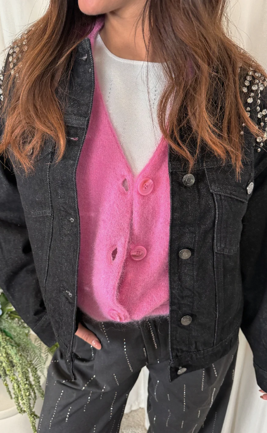 Gestuz Cardigan - Debbie - Begonia Melange - Image 10