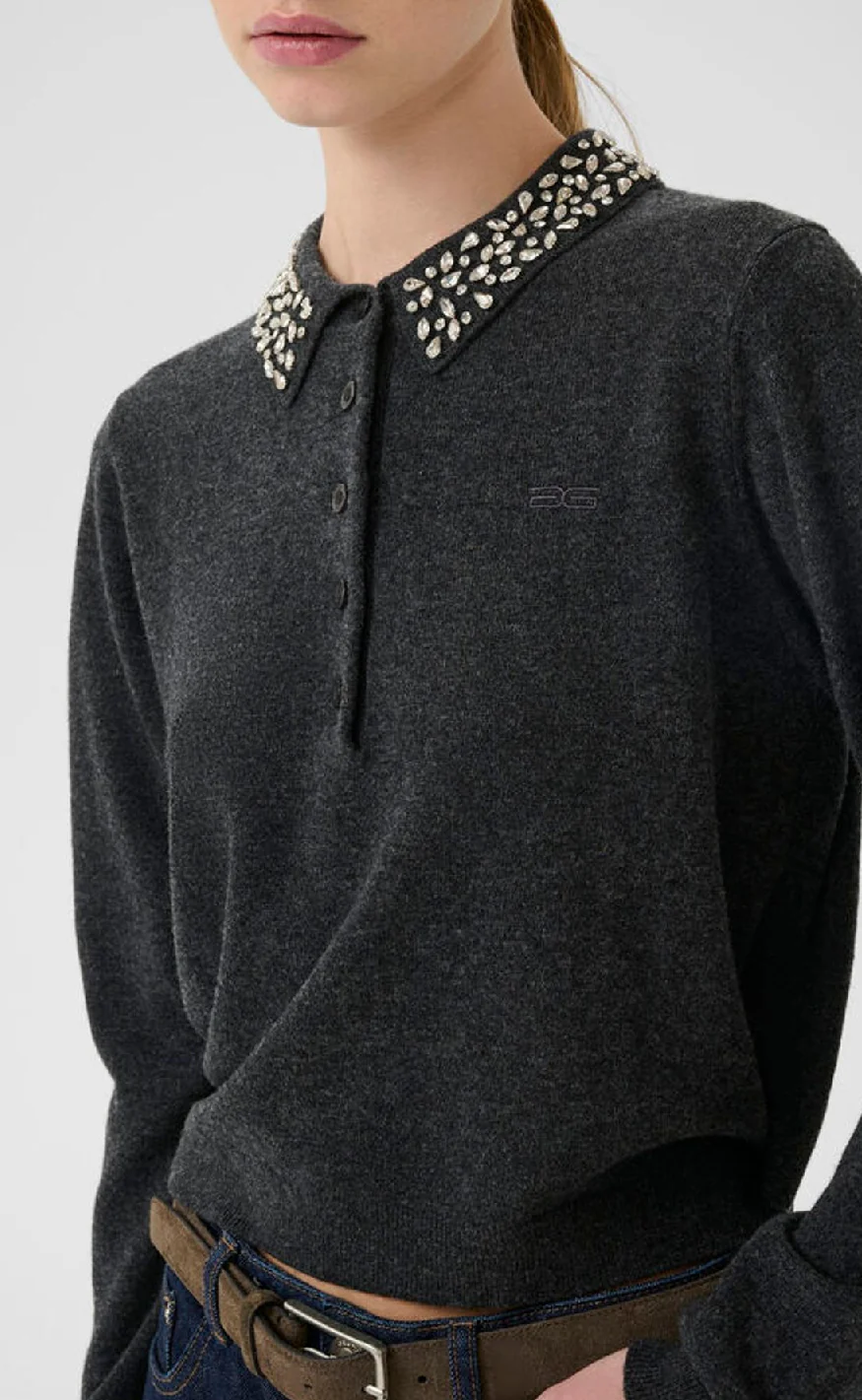 Gestuz Pullover - Manzi - Deep Graphite Melange - Image 6