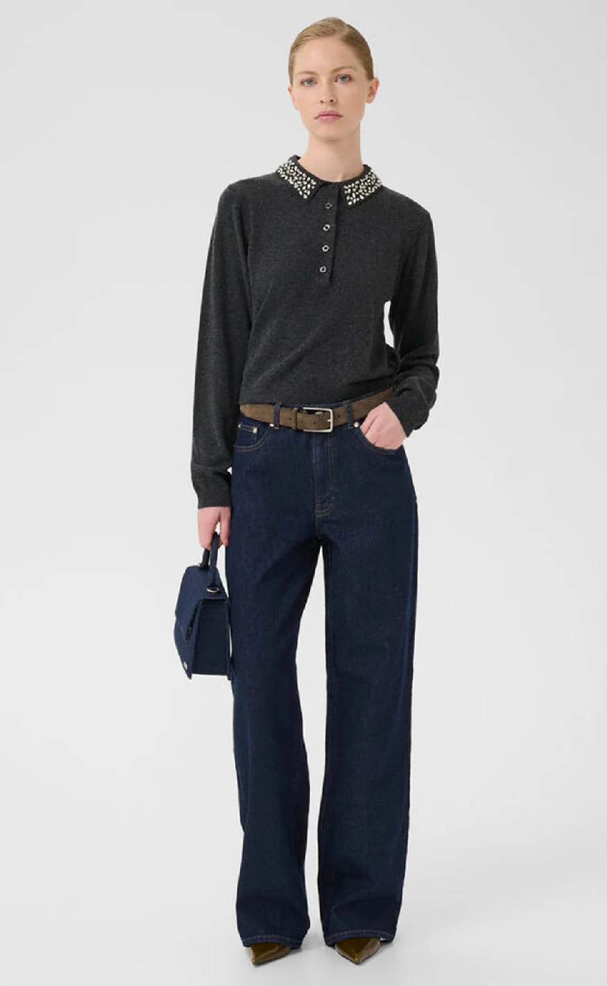 Gestuz Pullover - Manzi - Deep Graphite Melange - Image 8