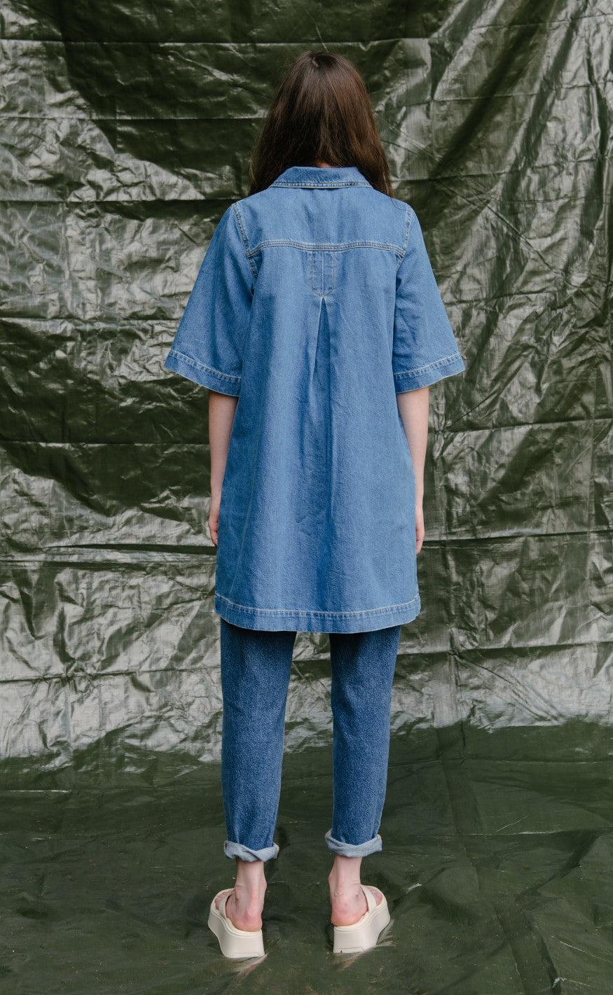 Global Funk Kjole - G-Mira - Mid Vintage Blue - Image 5