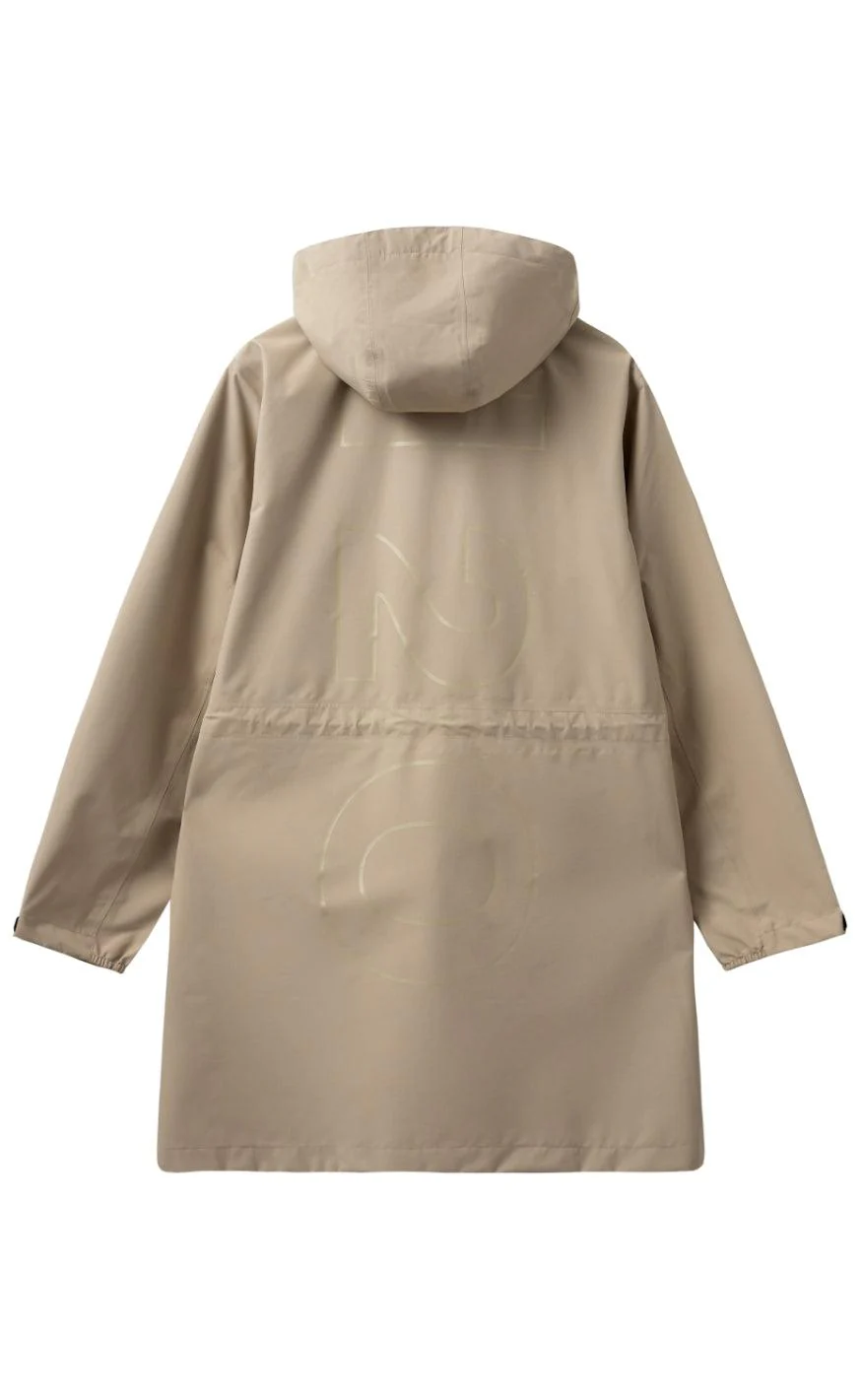 H2O Regnjakke - Rømø Long Unisex - Warm Grey - Image 3