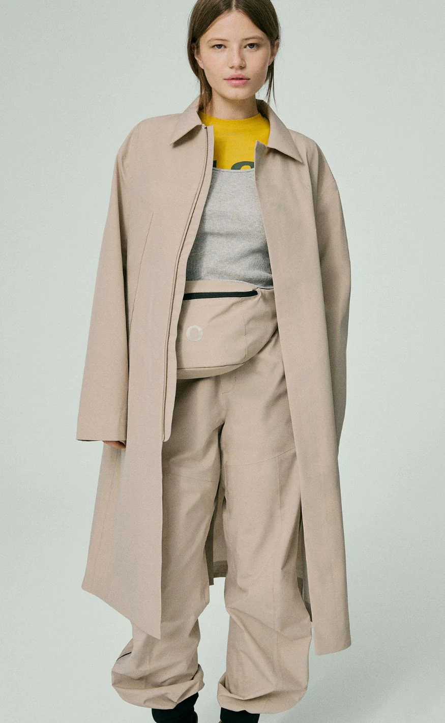 H2O Regnjakke - Rømø Long Unisex - Warm Grey - Image 5