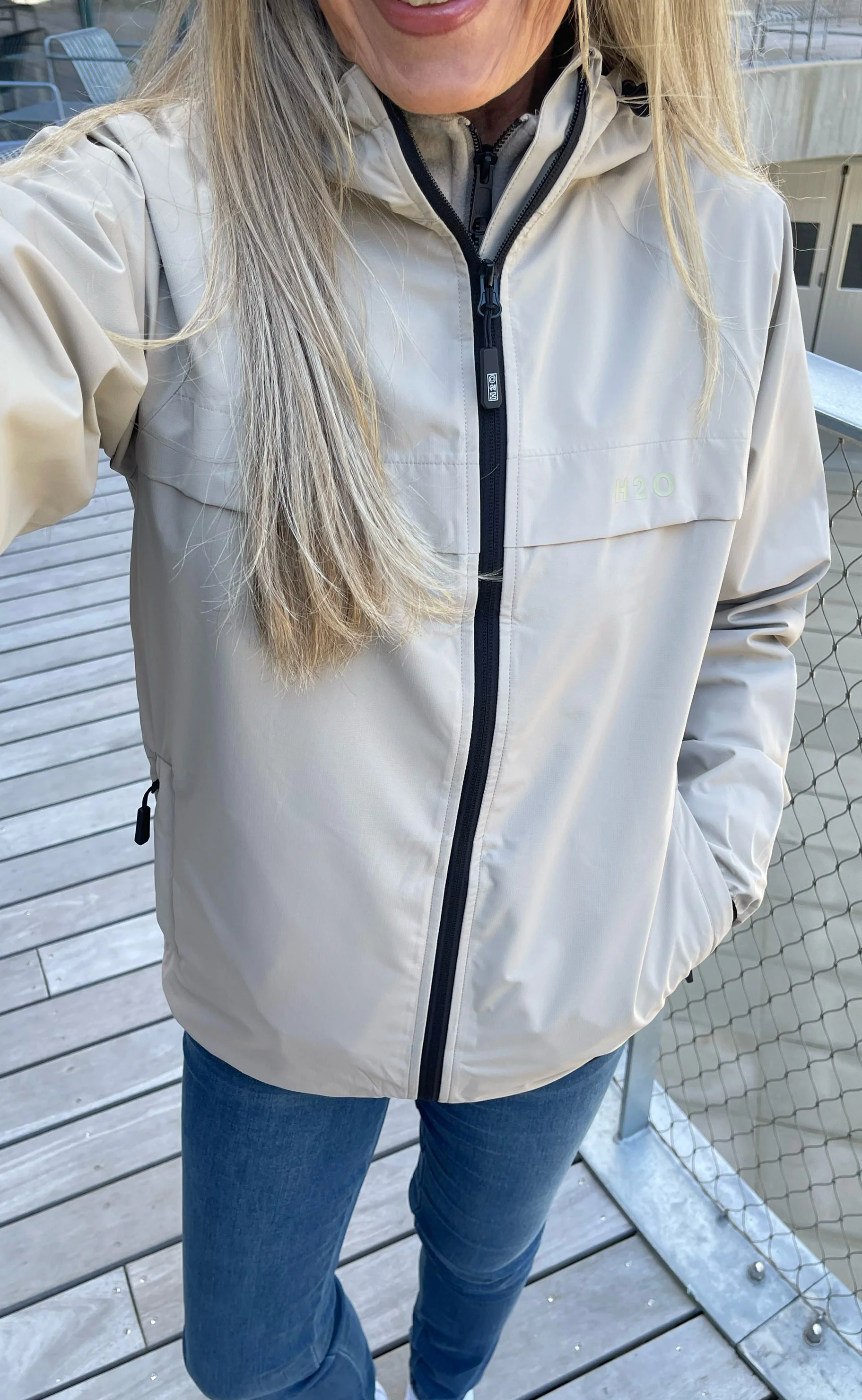 H2O Regnjakke - Rømø Unisex - Warm Grey - Image 7