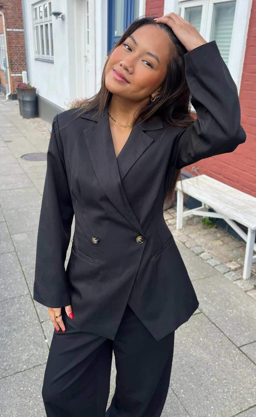 Say INA Copenhagen Blazer - Anne Asymmetrical - Black - Image 2
