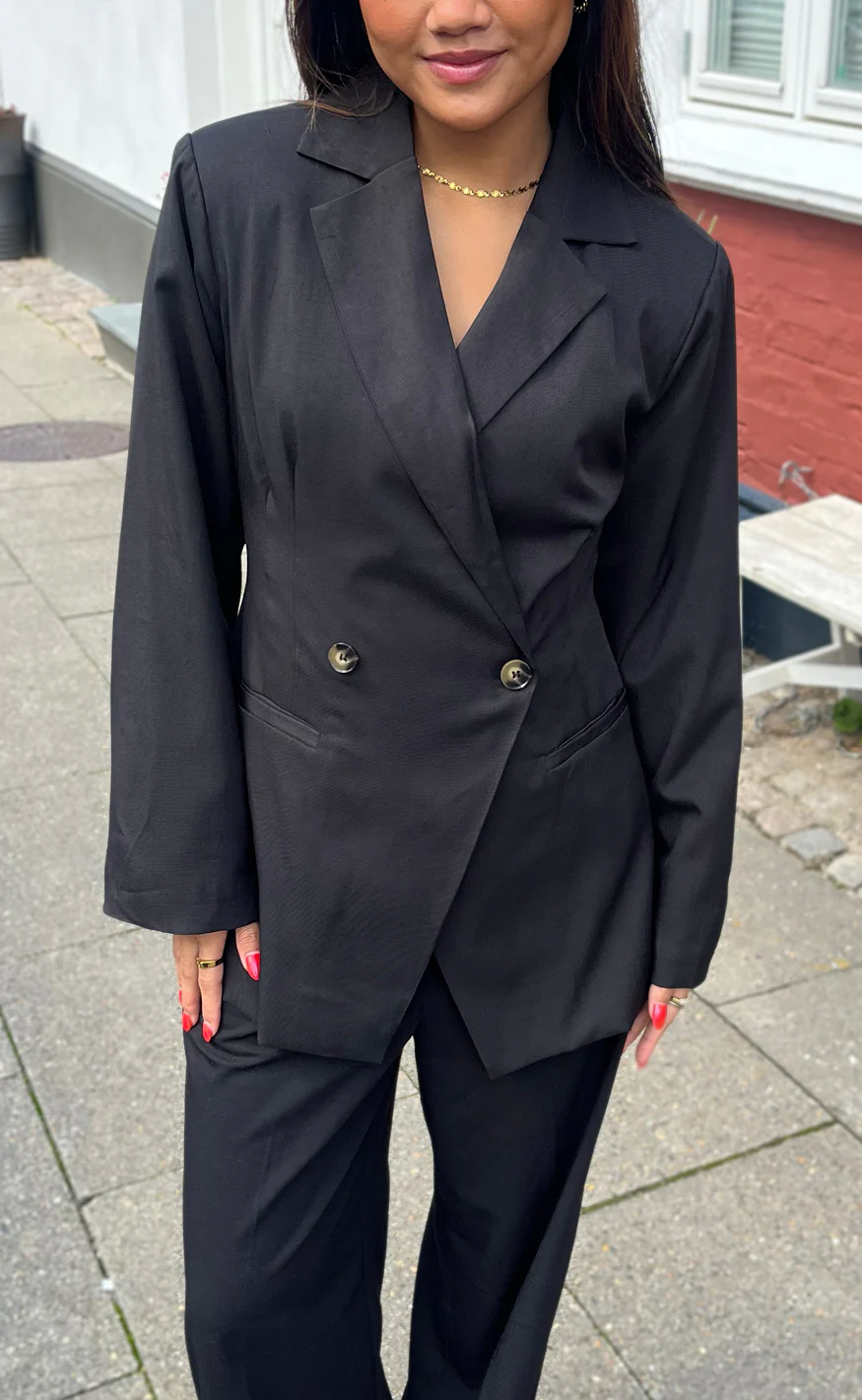 Say INA Copenhagen Blazer - Anne Asymmetrical - Black - Image 3