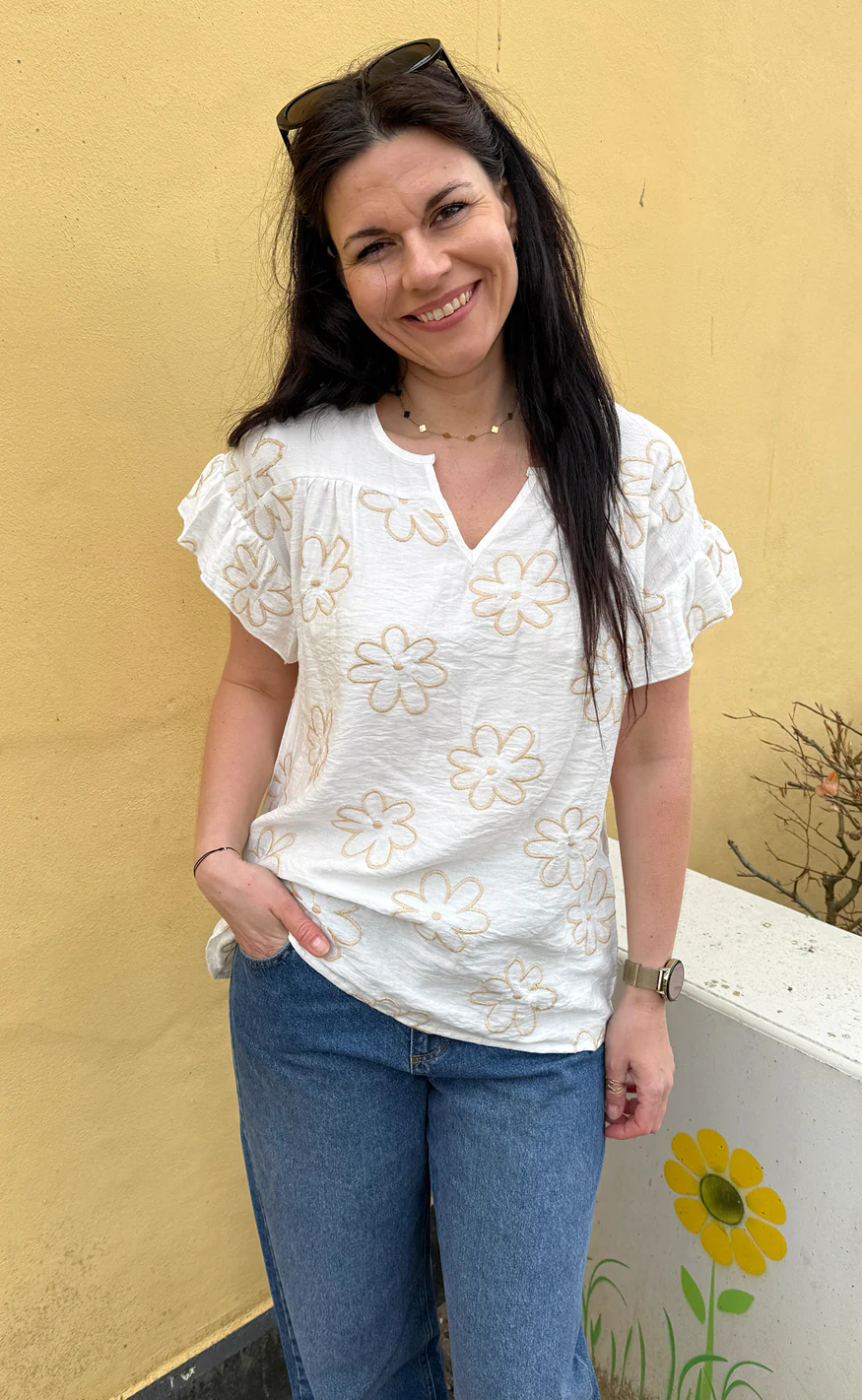 Say INA Copenhagen Bluse - Emma - Flower Embroidery - Image 5
