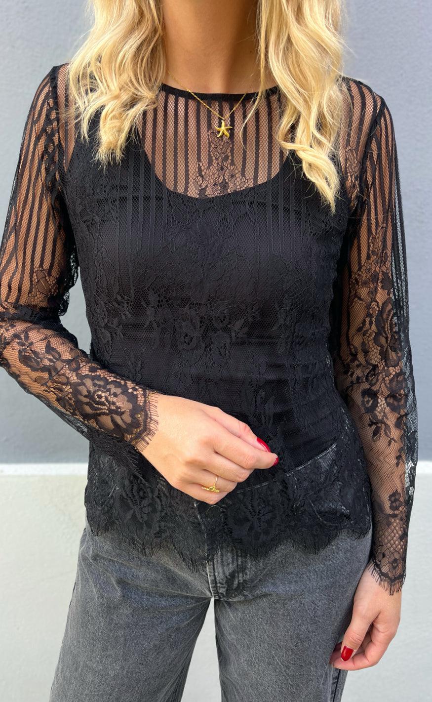 Say INA Copenhagen Bluse - Lissa Lace - Black - Image 10