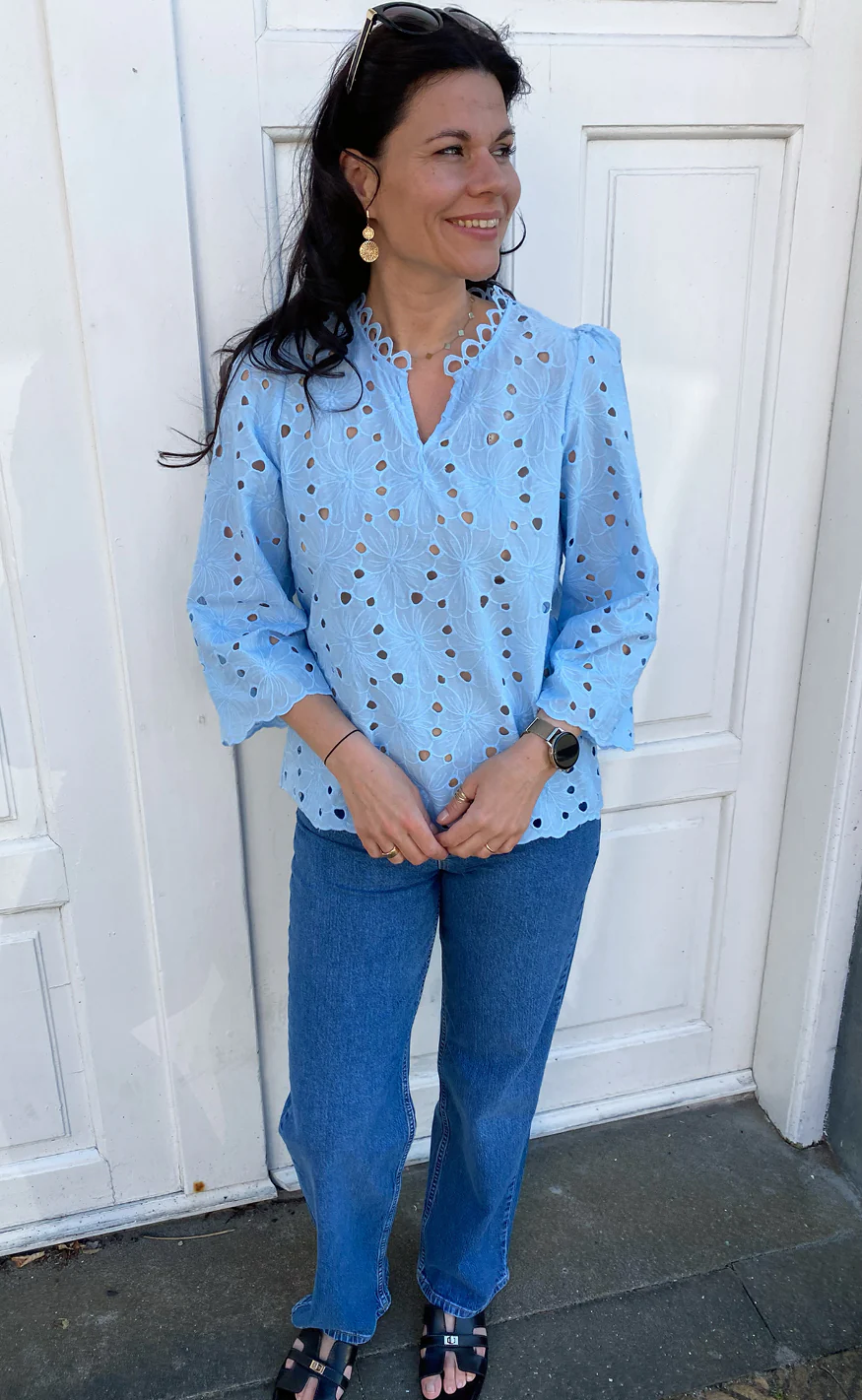 Say INA Copenhagen Bluse - Milla - Blue Lace - Image 2