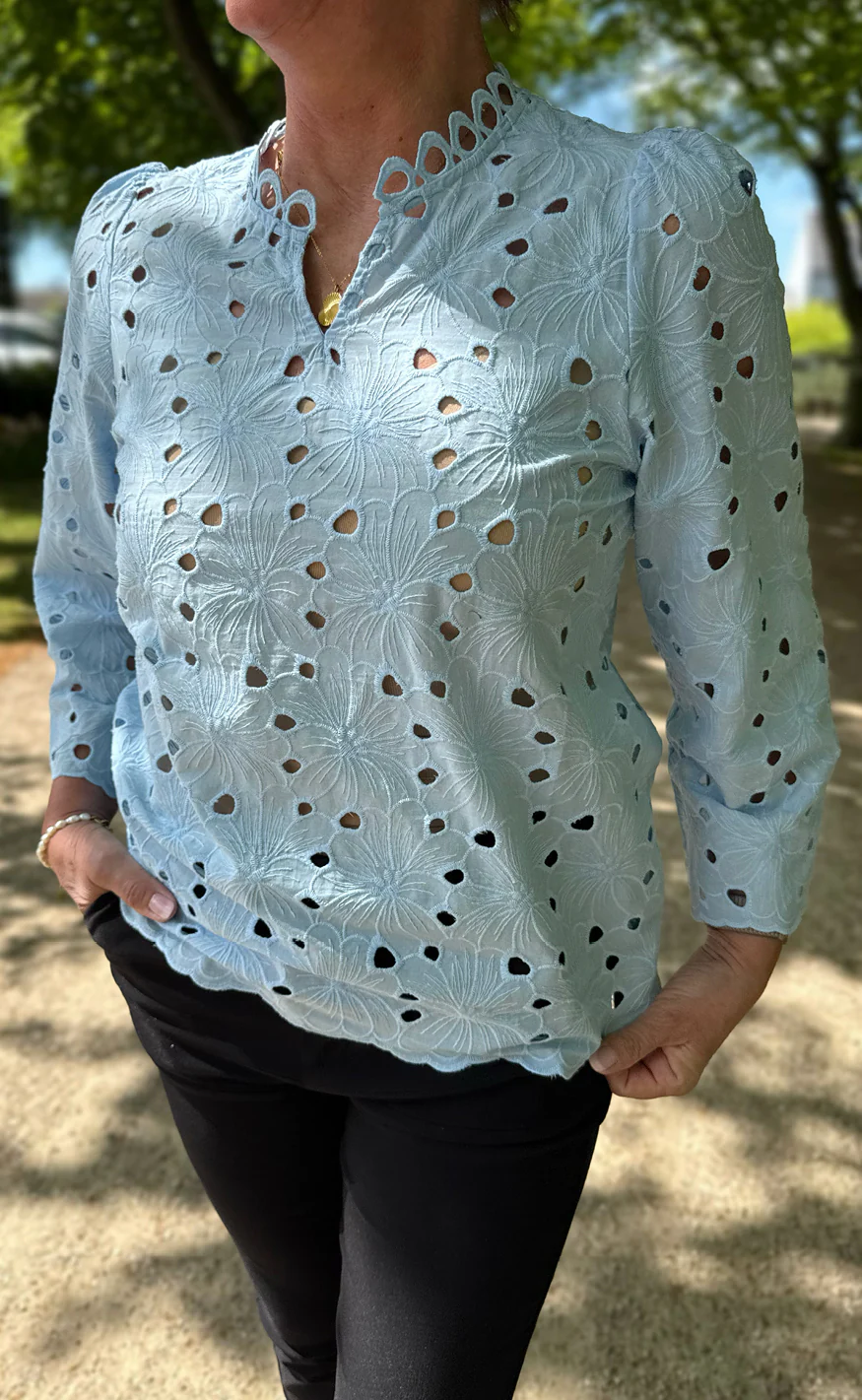 Say INA Copenhagen Bluse - Milla - Blue Lace - Image 3