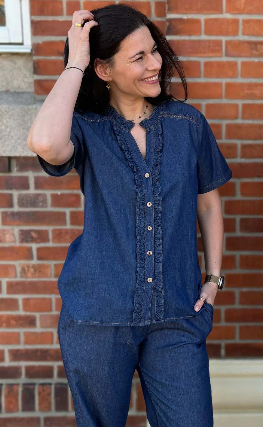 Say INA Copenhagen Bluse - Sophie - Denim Blue - Image 3