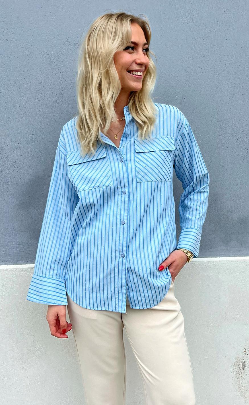 Say INA Copenhagen Skjorte - Simili - Blue Striped - Image 2