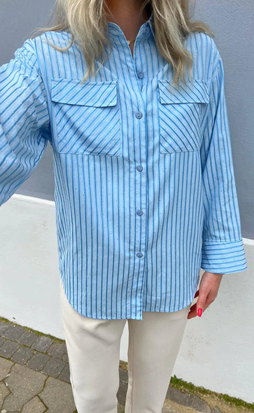 Say INA Copenhagen Skjorte - Simili - Blue Striped - Image 3