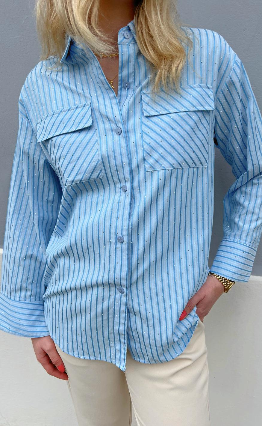 Say INA Copenhagen Skjorte - Simili - Blue Striped - Image 5
