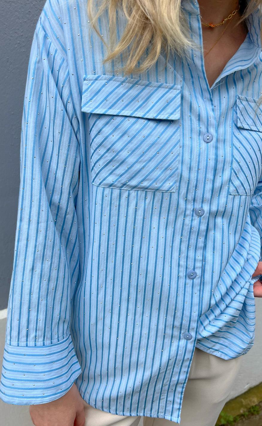 Say INA Copenhagen Skjorte - Simili - Blue Striped - Image 6