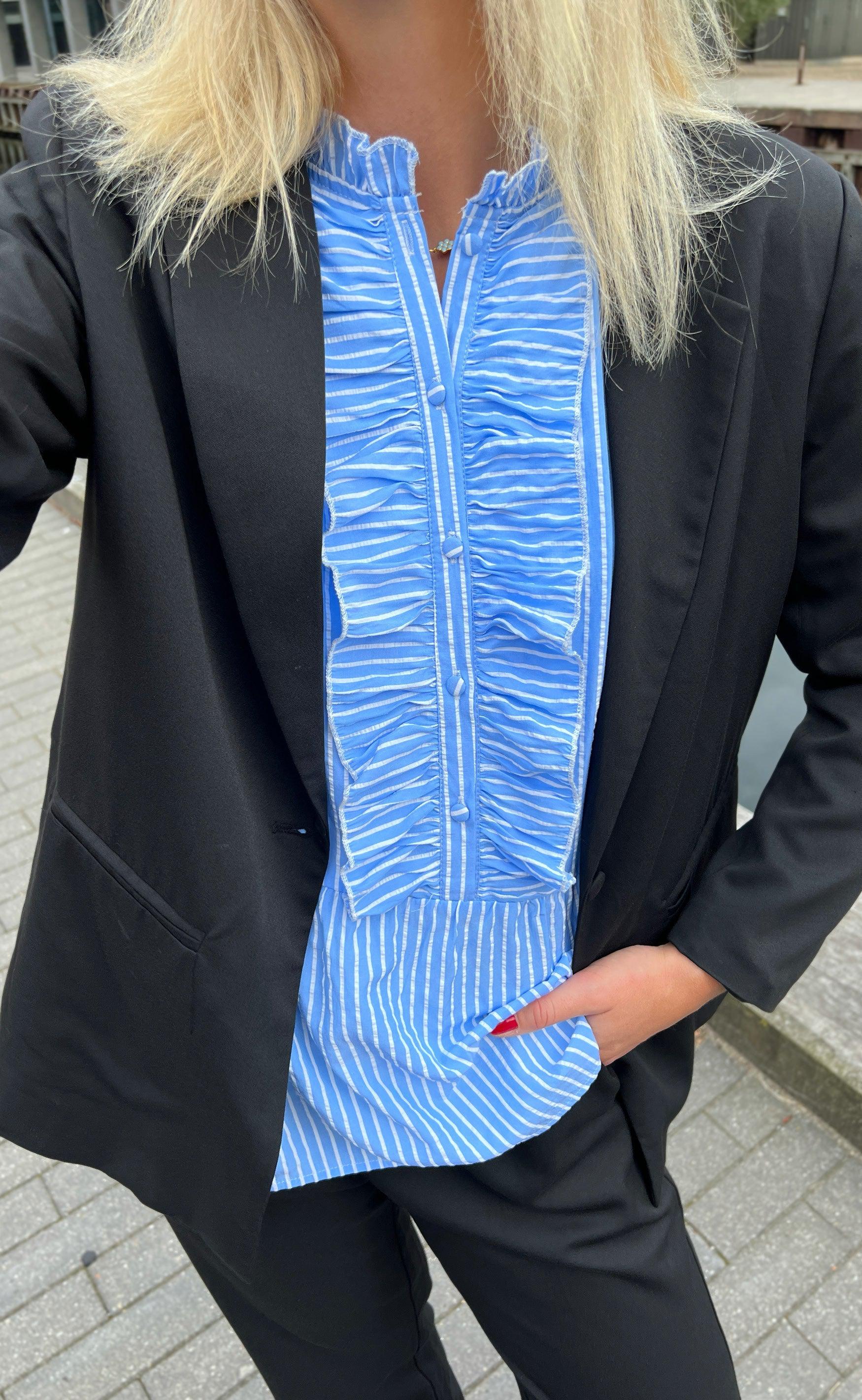 Say INA Copenhagen Top - Freya - Blue Striped - Image 12