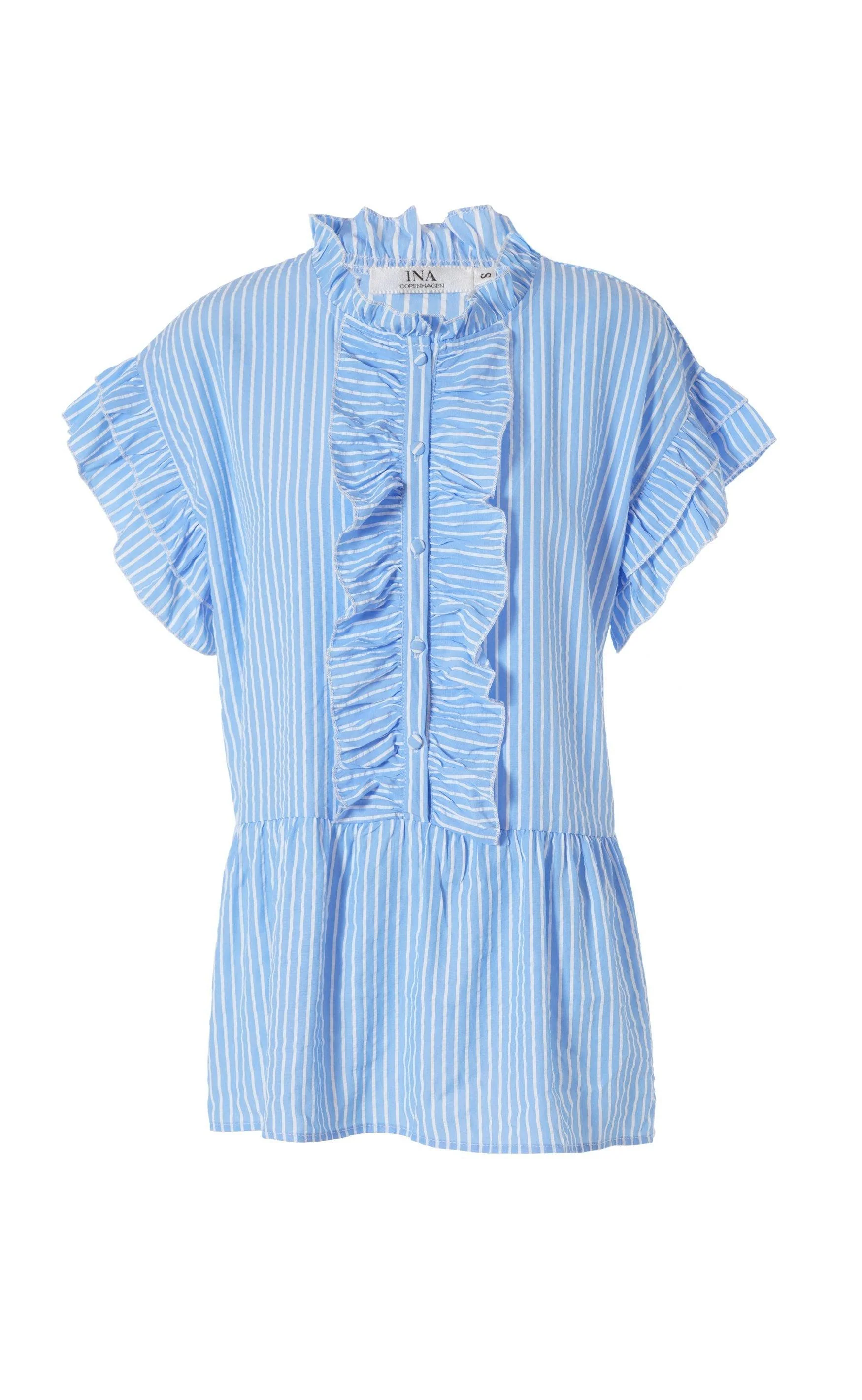 Say INA Copenhagen Top - Freya - Blue Striped - Image 7