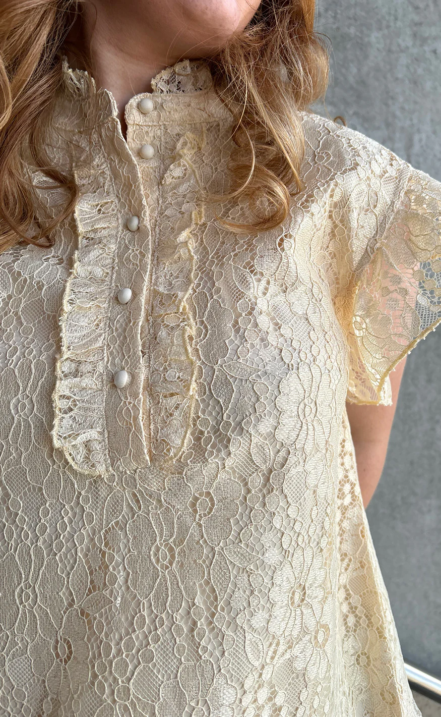 Say INA Copenhagen Top - Pia Lace - Creme - Image 5