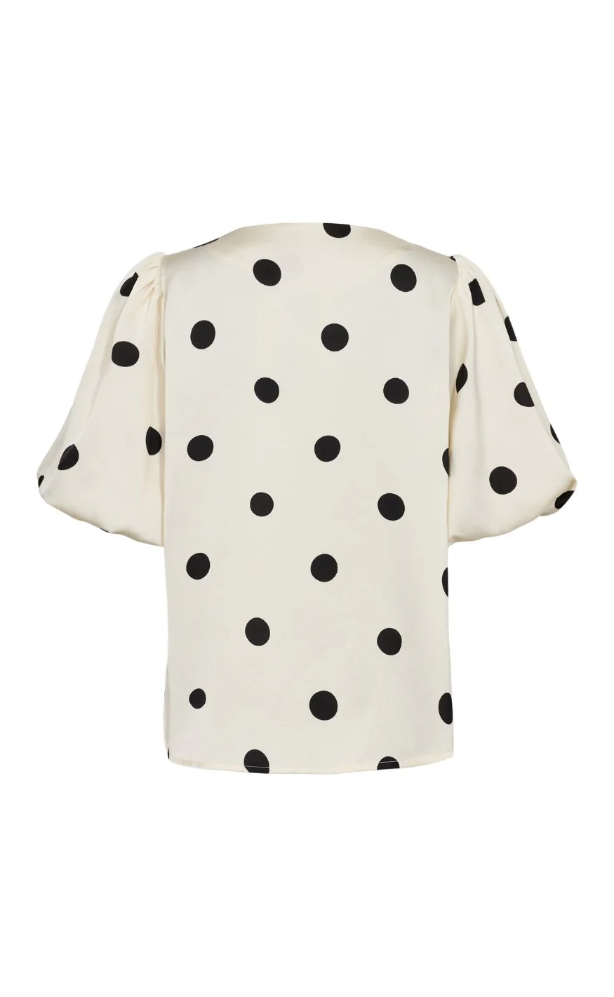 Liberté Bluse - Dotti - Creme Black Dot - Image 4