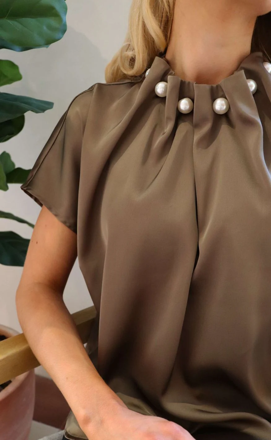 Liberte Bluse - Pip Pearl - Brown - Image 4