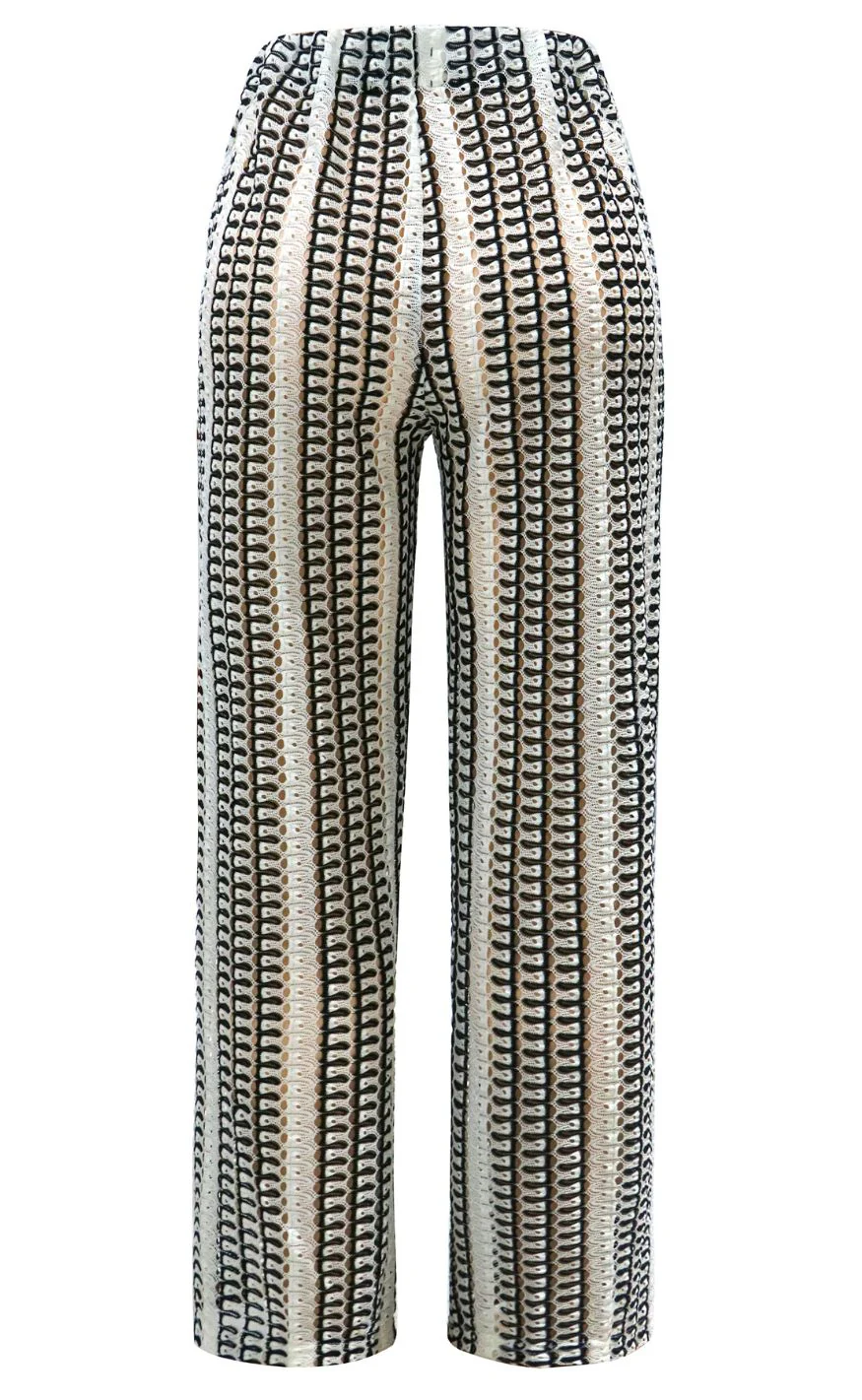 Liberté Bukser - Croc - Black Creme Stripe - Image 4