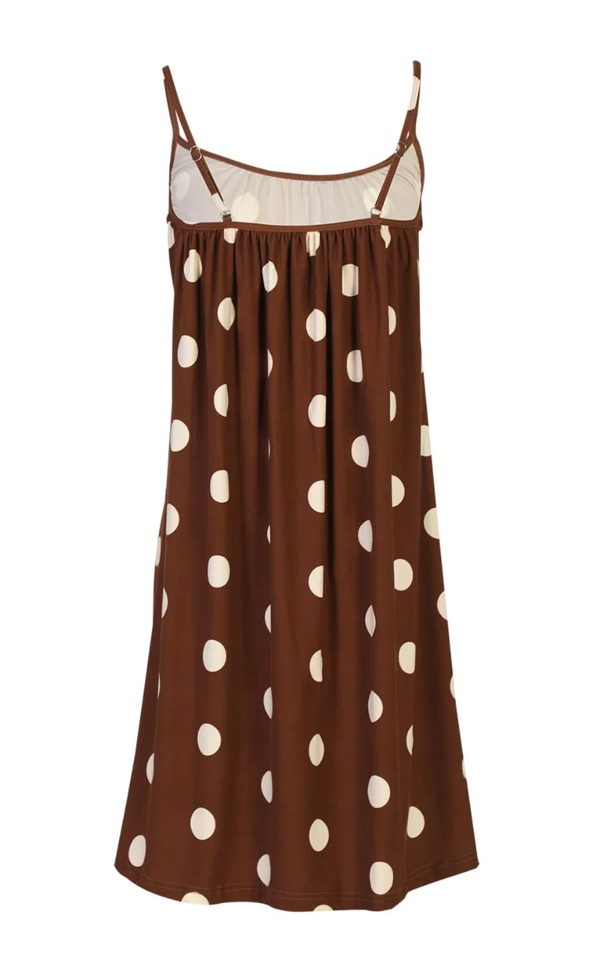 Liberte Kjole - Alma Strap - Brown Creme Dot - Image 4