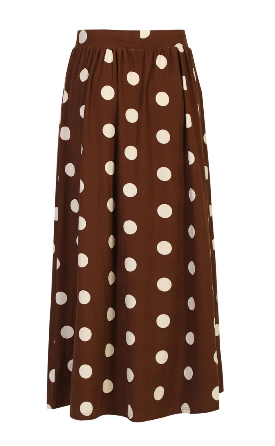 Liberte Nederdel - Alma Loose - Brown Creme Dot - Image 4