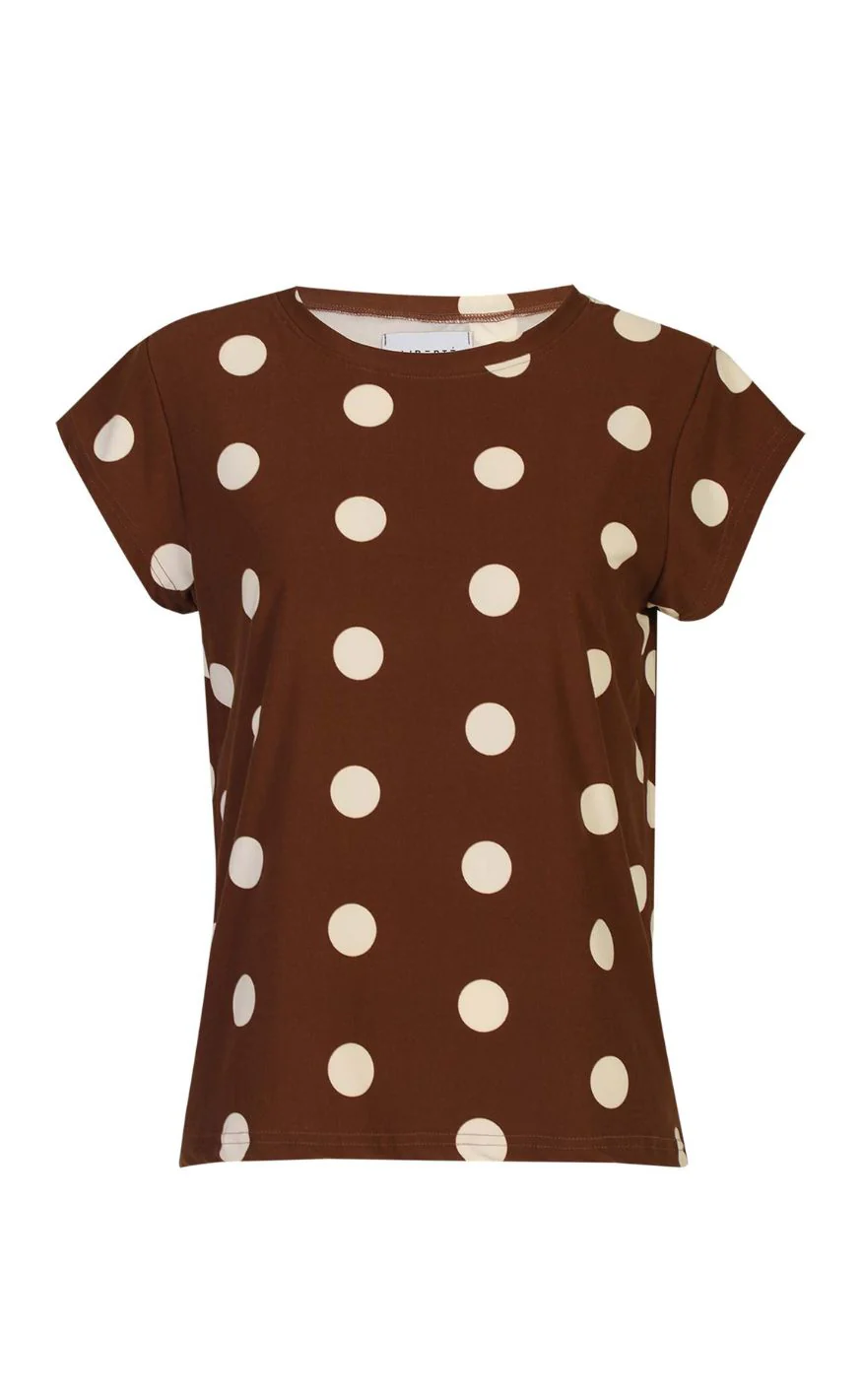Liberte T-Shirt - Alma U - Brown Creme Dot - Image 2