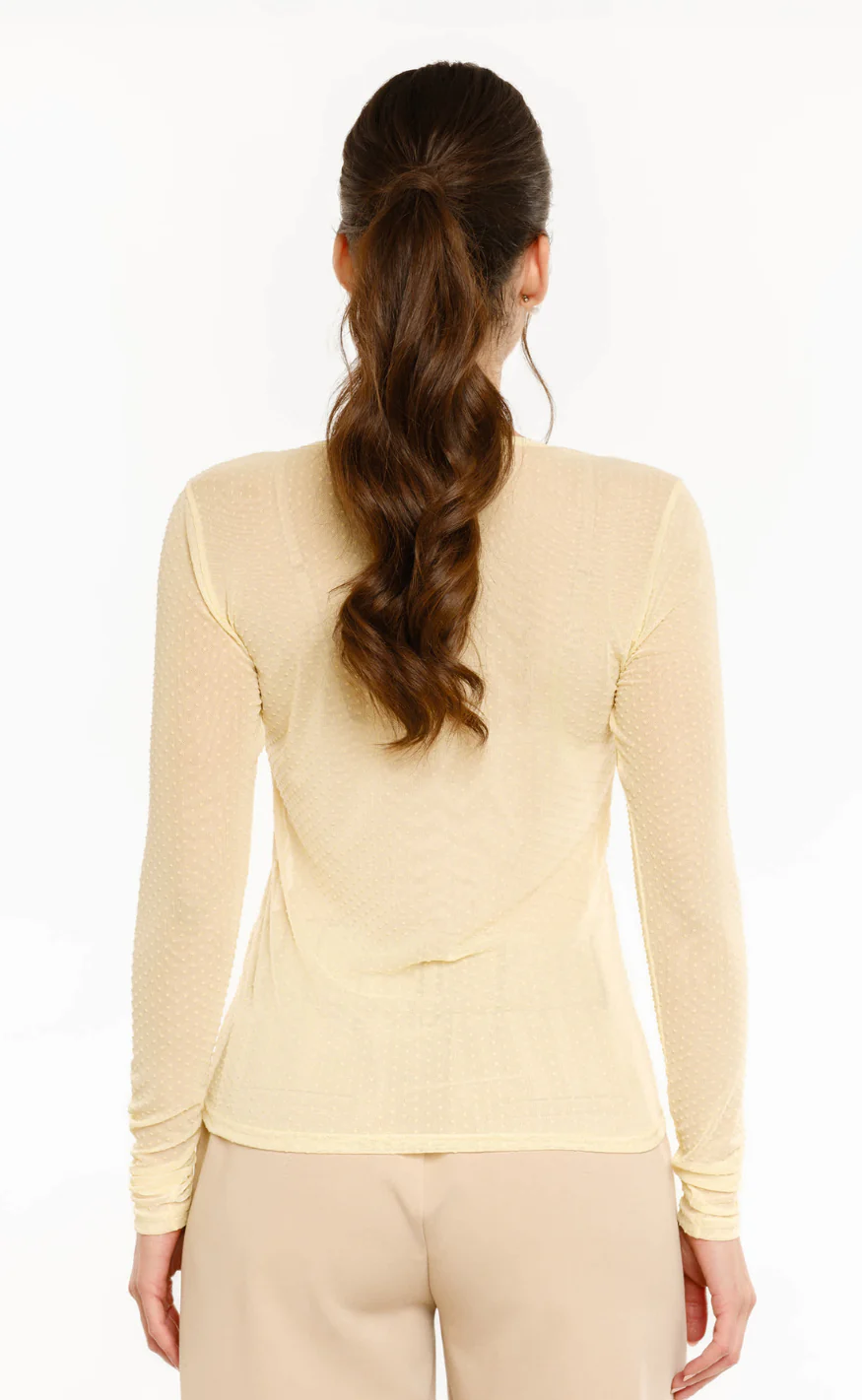 Liberté T-shirt - Mesh Dot LS - Yellow - Image 2