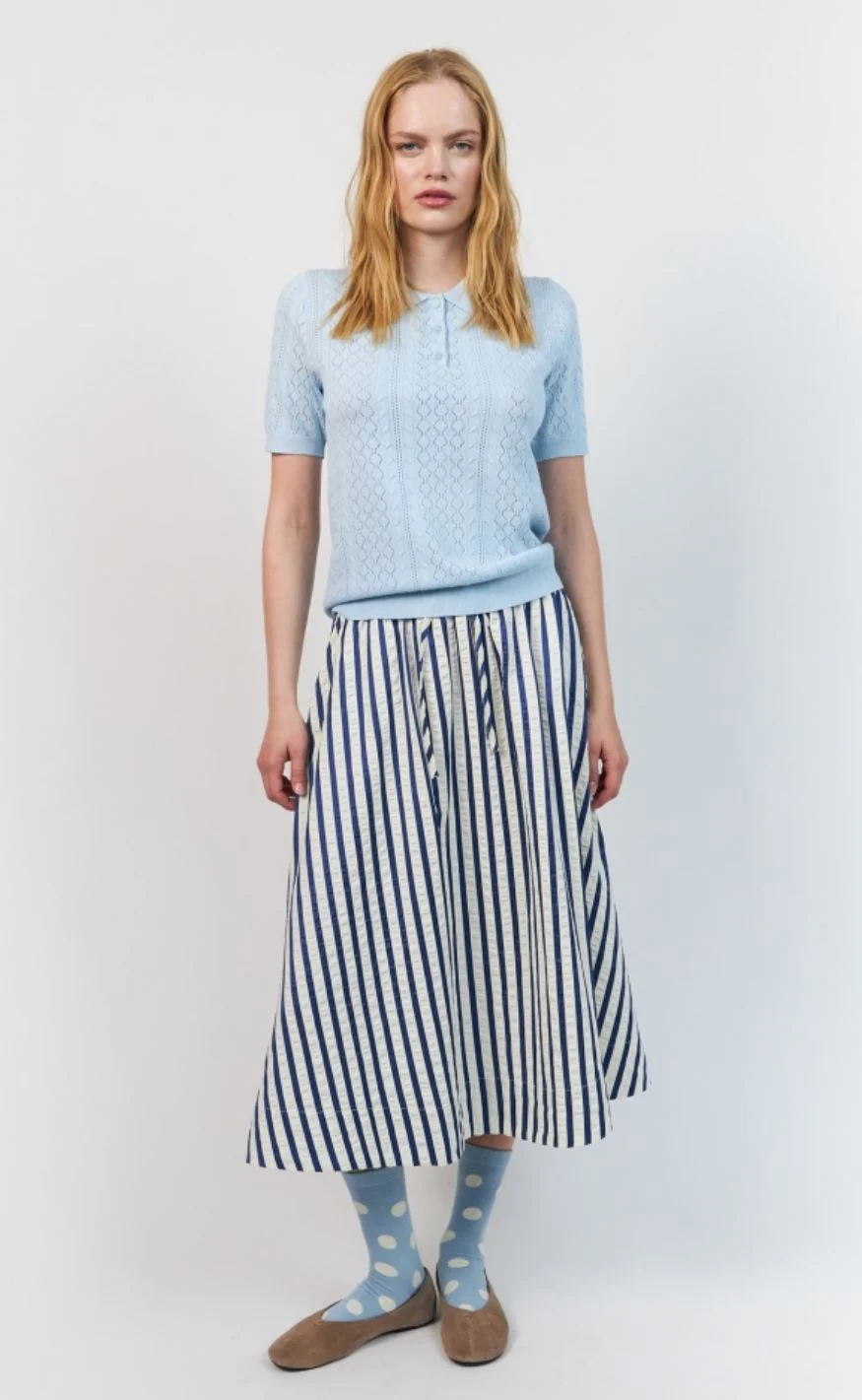 Lollys Laundry Nederdel - BristolLL Midi - Blue - Image 2
