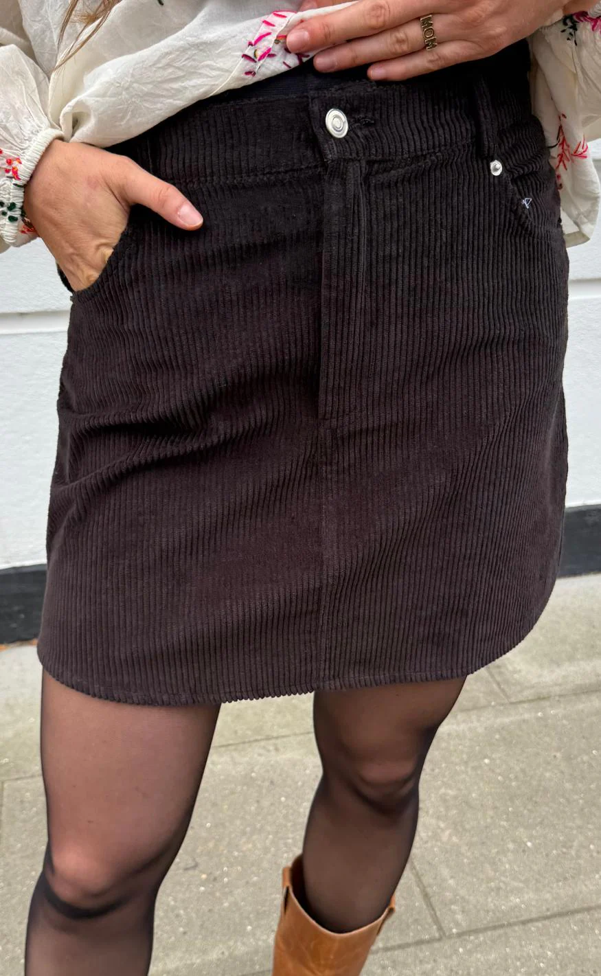 Lollys Laundry Nederdel - Eva LL - Dark Mokka - Image 2