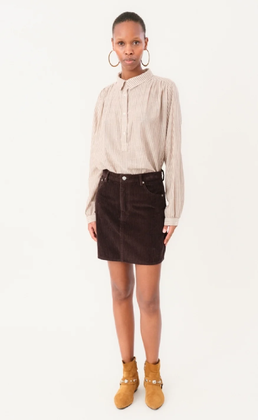 Lollys Laundry Nederdel - Eva LL - Dark Mokka - Image 5