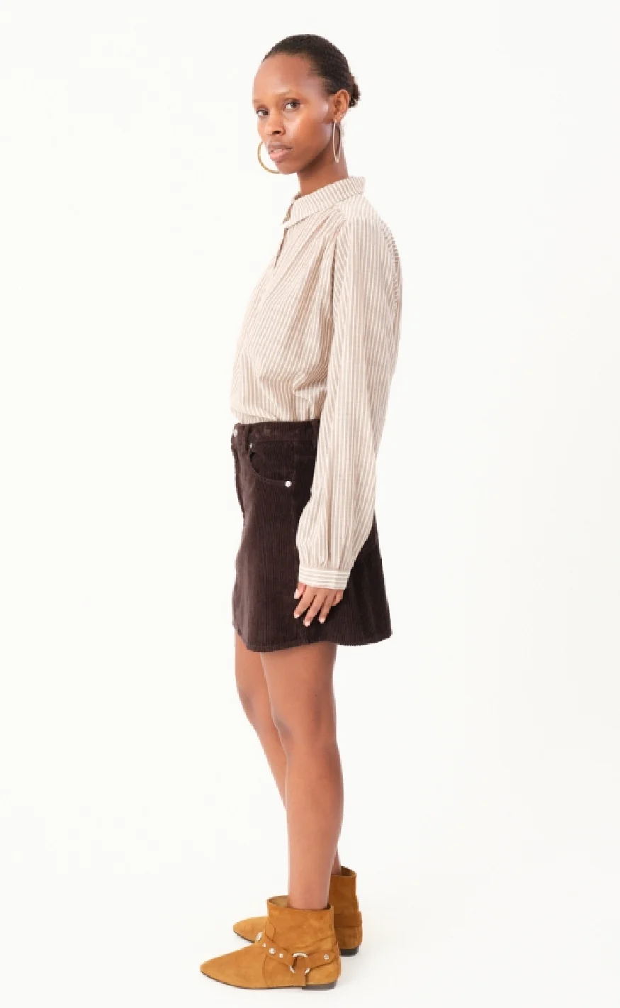 Lollys Laundry Nederdel - Eva LL - Dark Mokka - Image 8