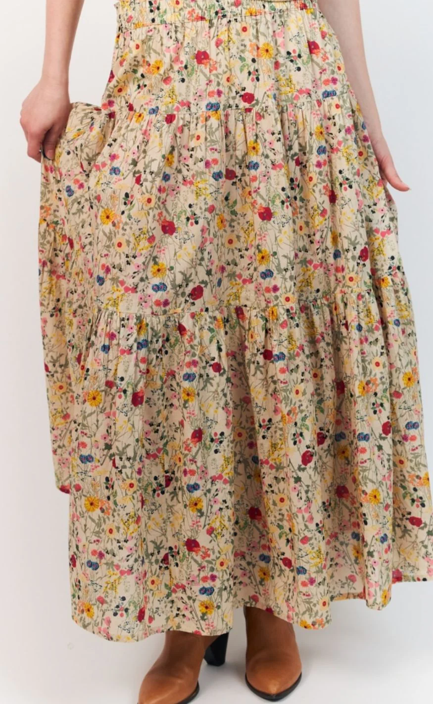 Lollys Laundry Nederdel - SunsetLL Maxi - Flower Print - Image 2