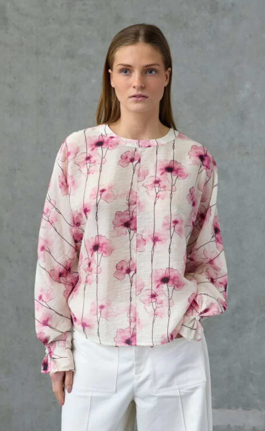 Love & Divine Bluse - love1551 - Pink Flower - Image 2