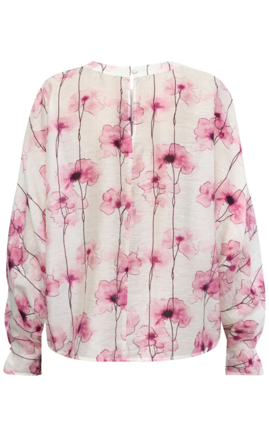 Love & Divine Bluse - love1551 - Pink Flower - Image 3
