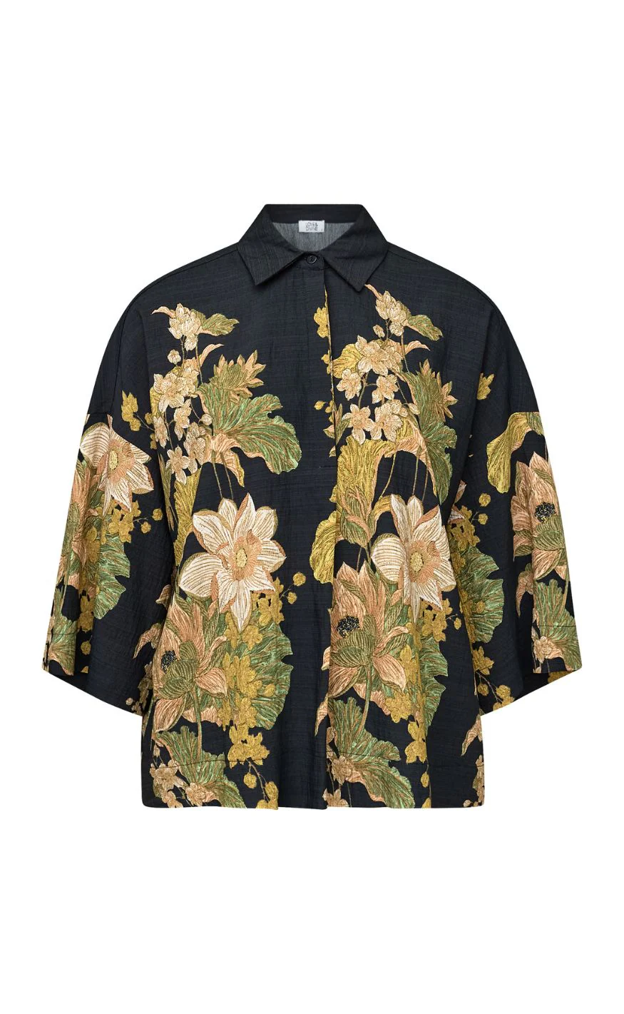 Love & Divine Bluse - Love1553 - Black Paisley - Image 2