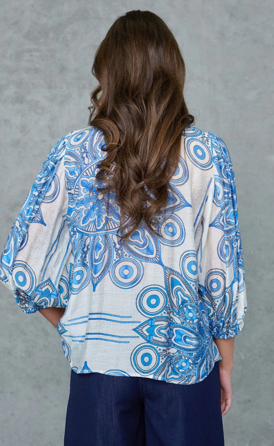 Love & Divine Bluse - Love1578 - Blue Paisley - Image 9