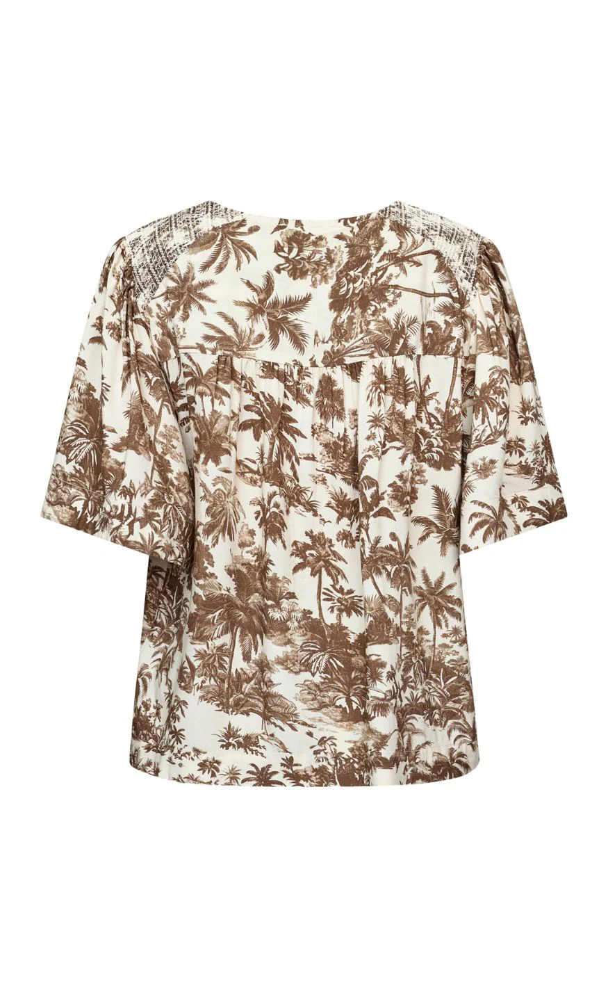 Love & Divine Bluse - Love1579 - Brown Palm - Image 4