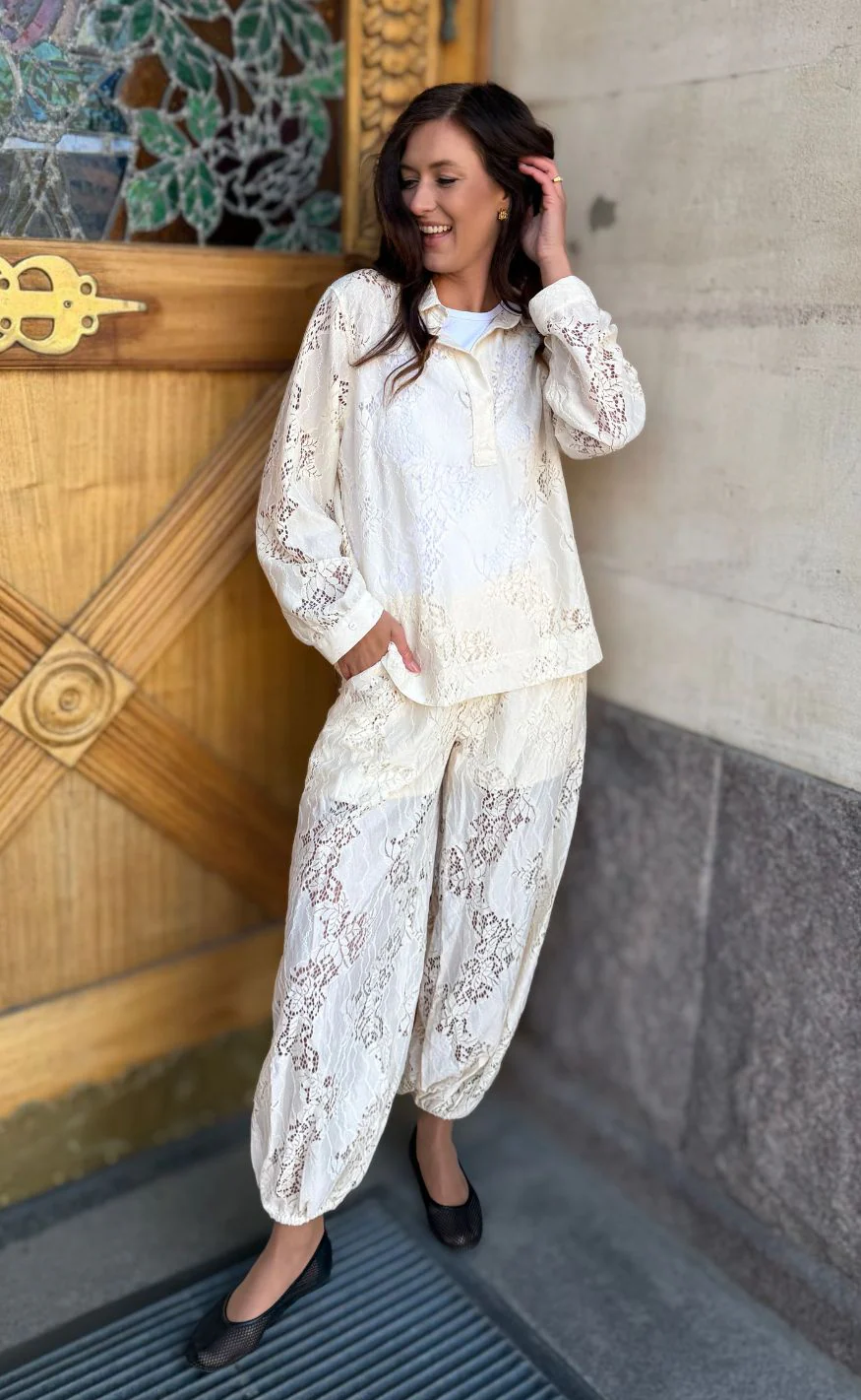 Love & Divine Bukser - love1525 - Cream - Image 2