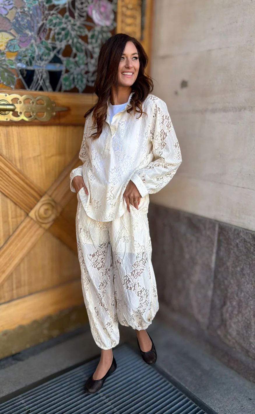 Love & Divine Bukser - love1525 - Cream - Image 3