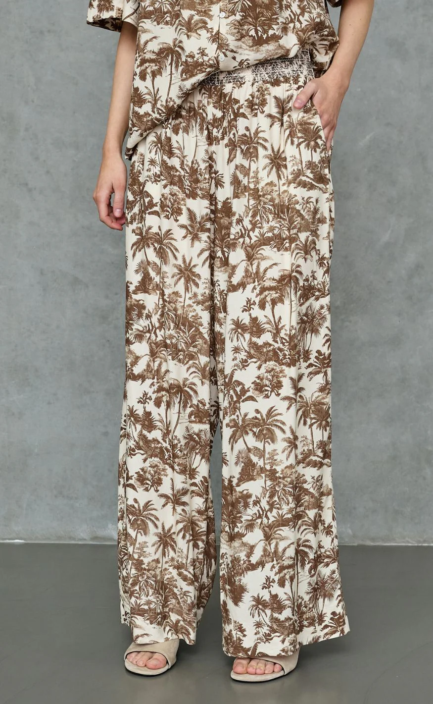 Love & Divine Bukser - Love1580 - Brown Palm - Image 2