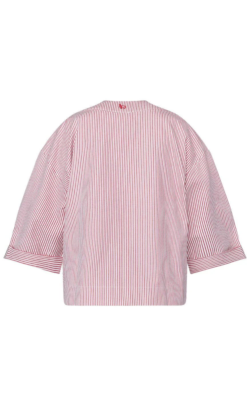 Love & Divine Cardigan - Love1521 - Red Stripes - Image 6