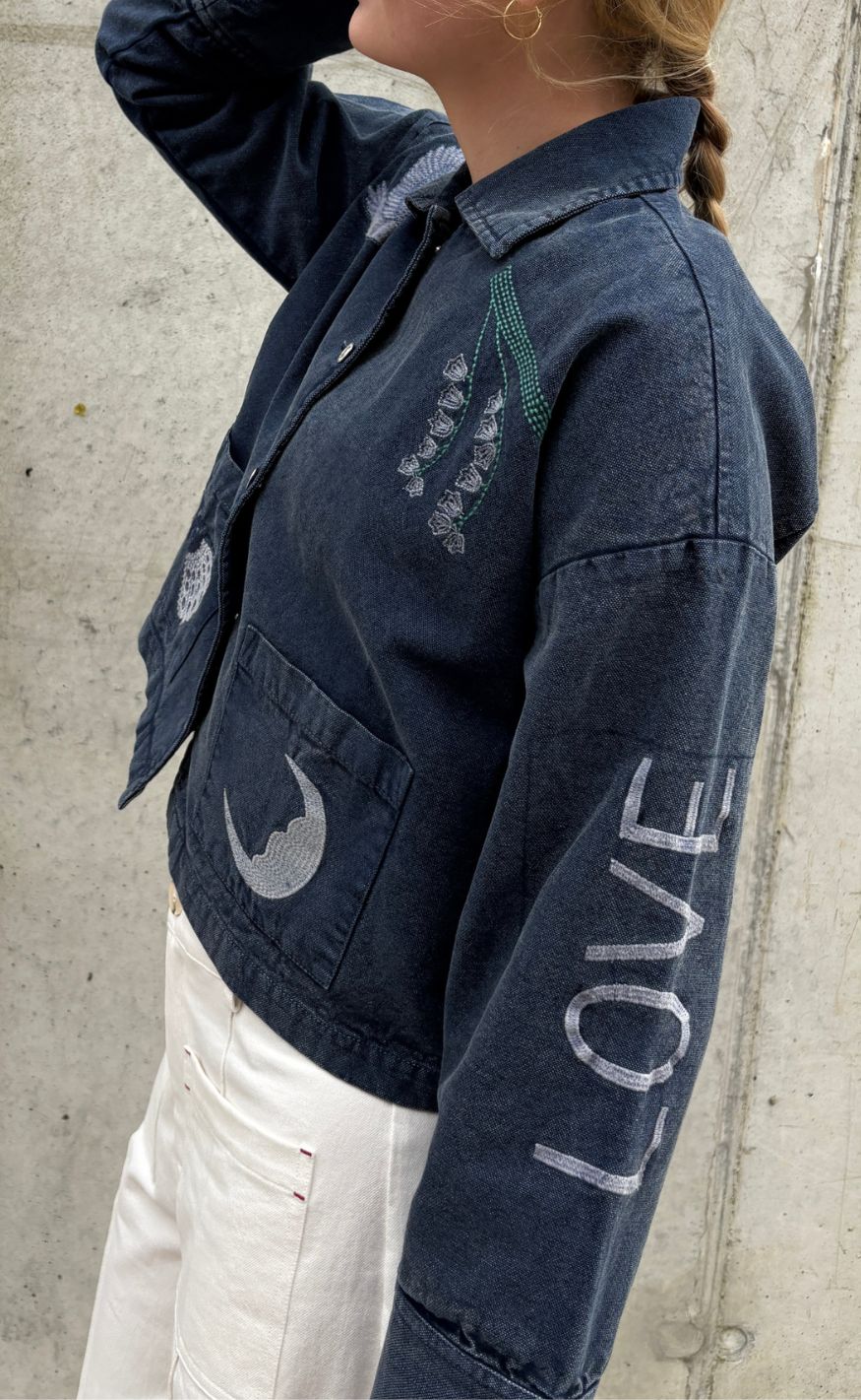 Love & Divine Jakke - Love1612-1 - Navy Wash - Image 2