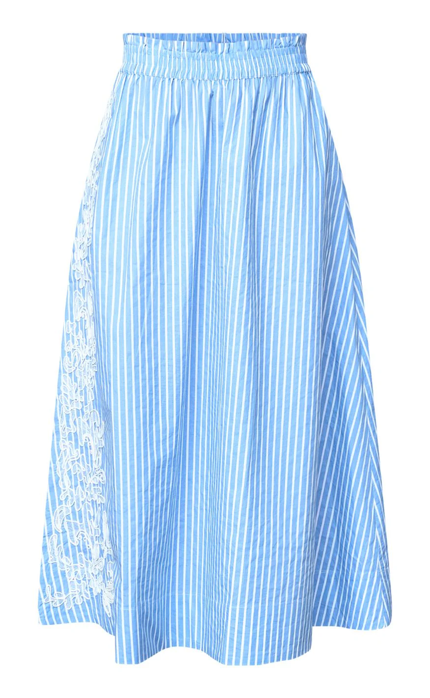 Love & Divine Nederdel - Love1538-1 - Blue Stripes - Image 2