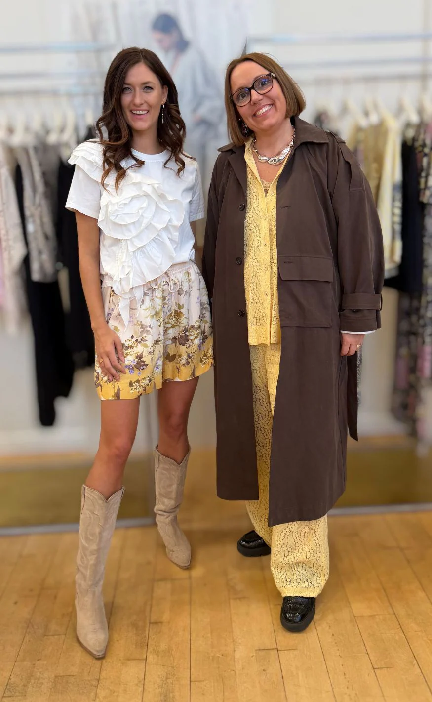 Love & Divine Shorts - love970-13 - Yellow/Brown Flower - Image 6