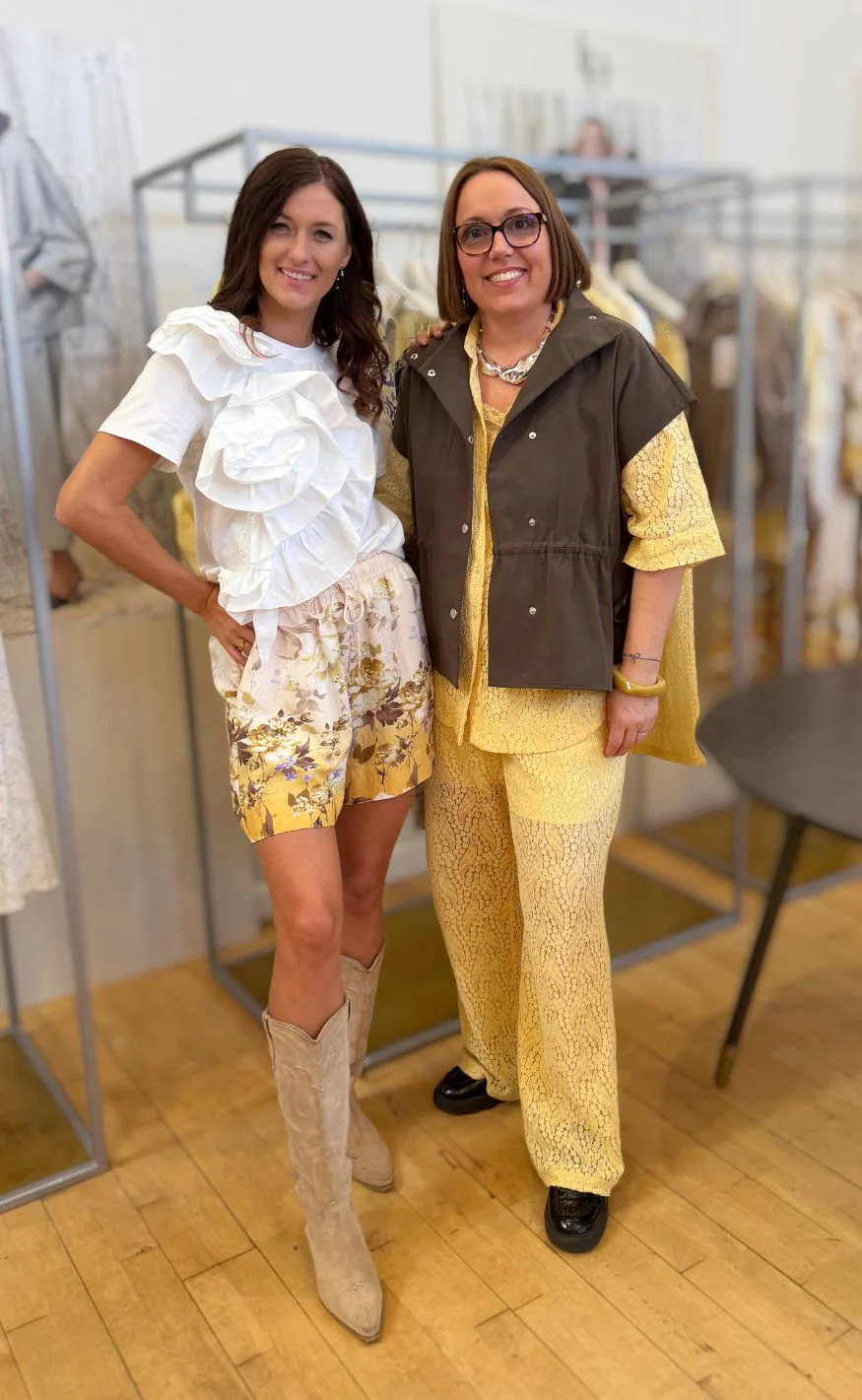 Love & Divine Shorts - love970-13 - Yellow/Brown Flower - Image 9