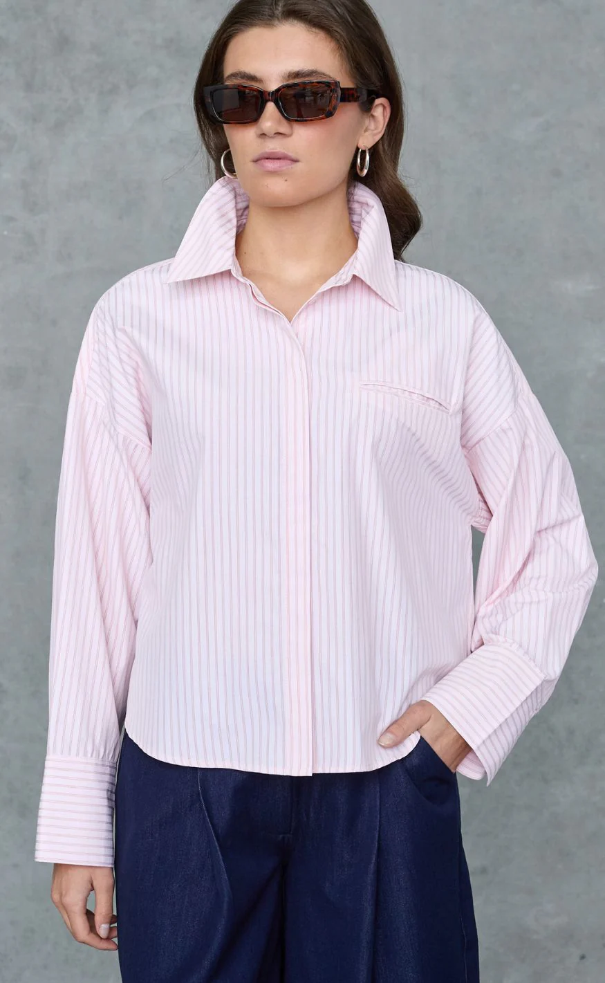 Love & Divine Skjorte - Love1495-1 - Cloud Pink Stripe - Image 9