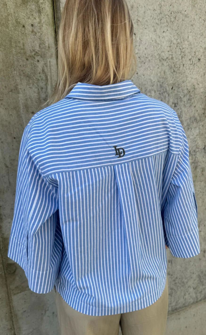 Love & Divine Skjorte - Love1562 - Blue Stripe - Image 3